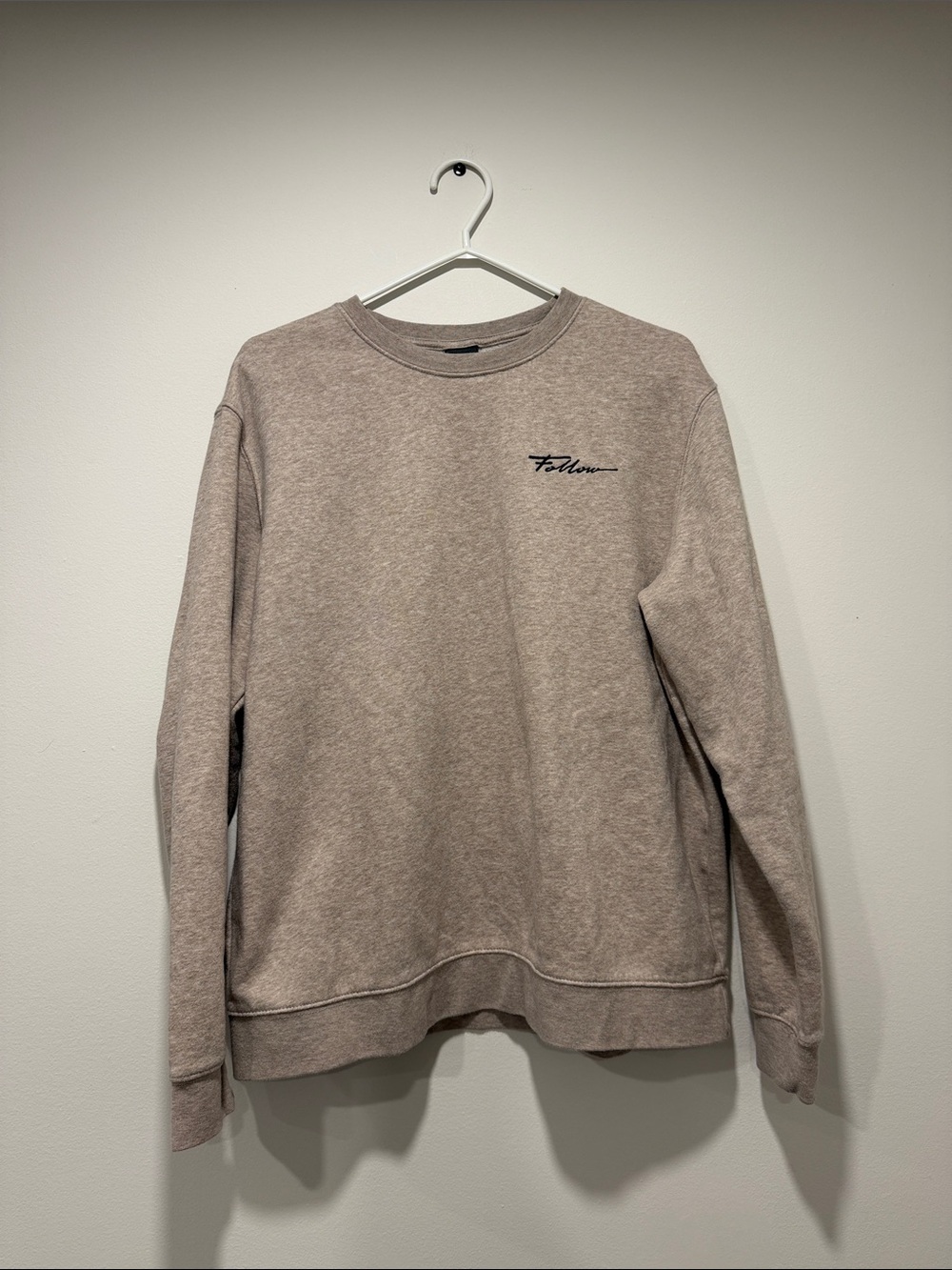 H & m Fleece Men's Crewneck Sweatshirt - Taupe